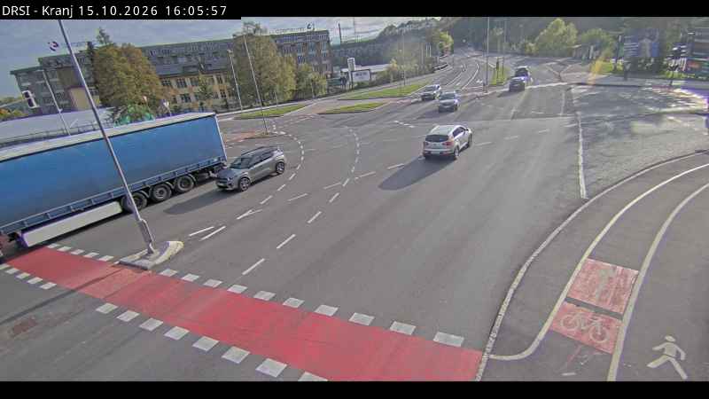 Kamera Kranj, cestna kamera, posnetek 15. 10. 2026, 15:06